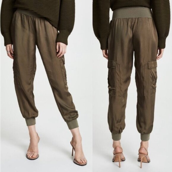 Cinq a Sept Tous Les Jours Giles Pants in Olive Green - Picture 2 of 7
